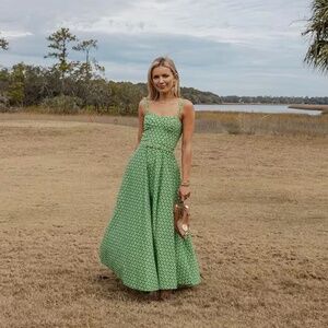 NWT! x Style by Simkins Margo Printed Poplin Sweetheart Neck Sleeveless Dress